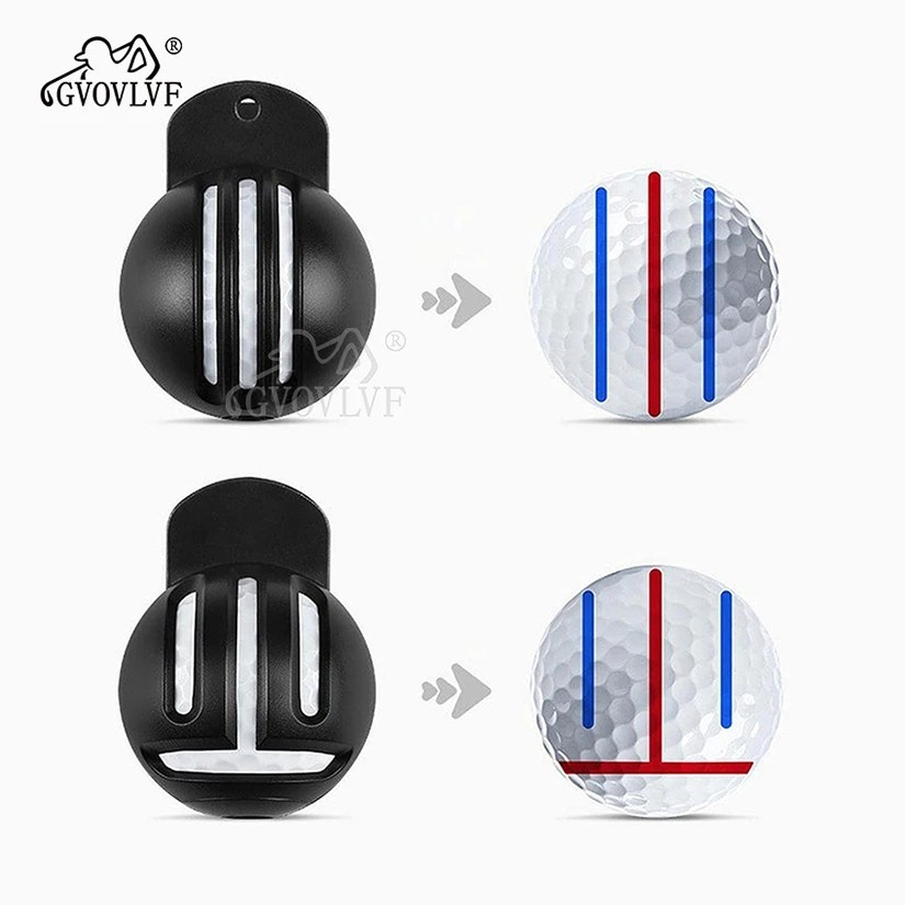 Golf Ball Alignment Tool with 2 Markers Ball Liner Marking Template Set