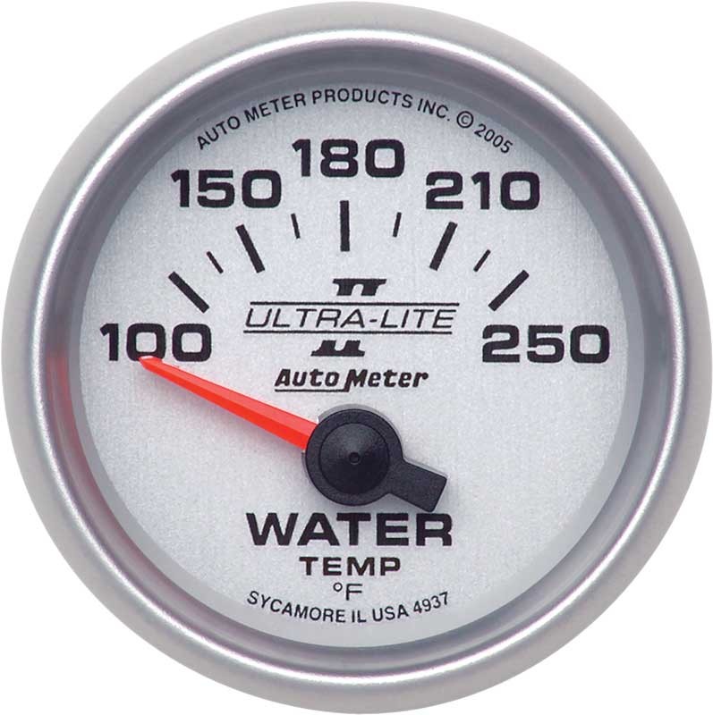 Auto Meter Ultra-Lite II Series 2-1/16" Short Sweep 100�-250� F Electric Water
