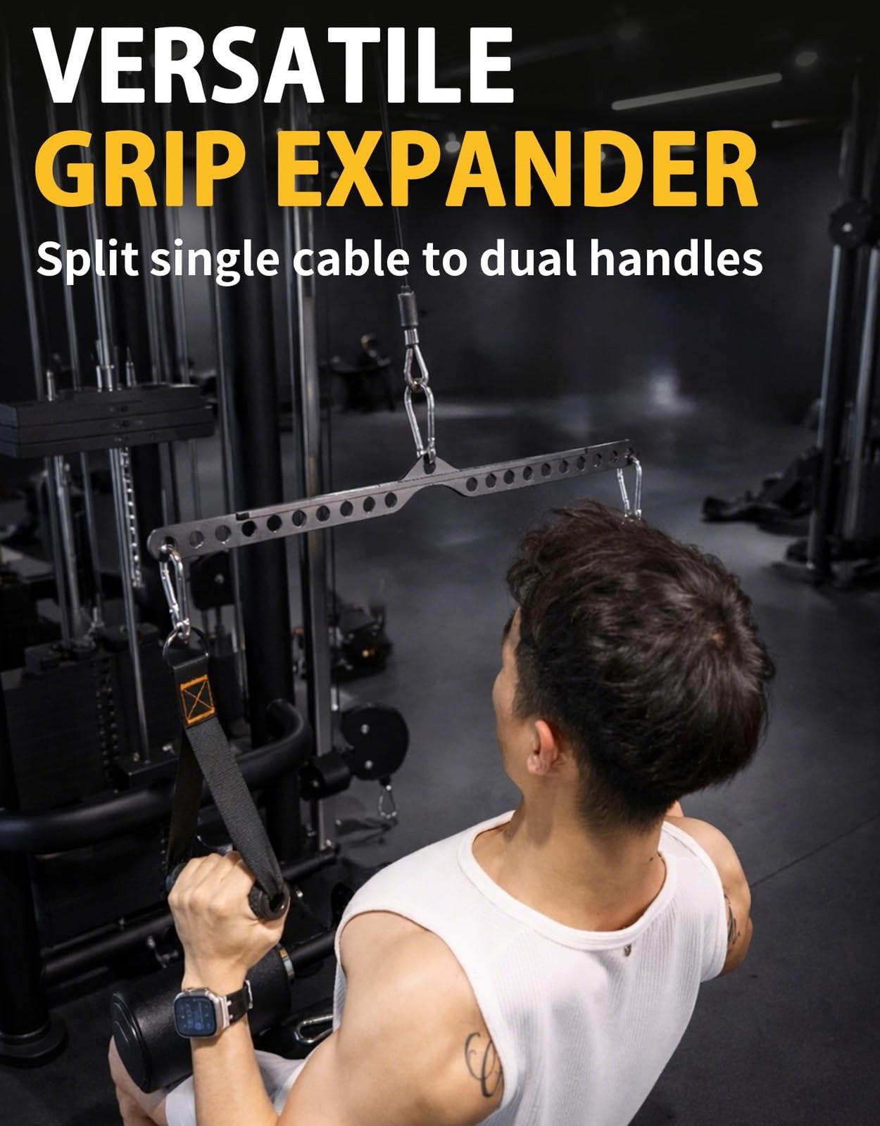 2 to 1 Cable Attachment Adapter,Adjustable LAT Pull Down Bar,Cable Machine At...