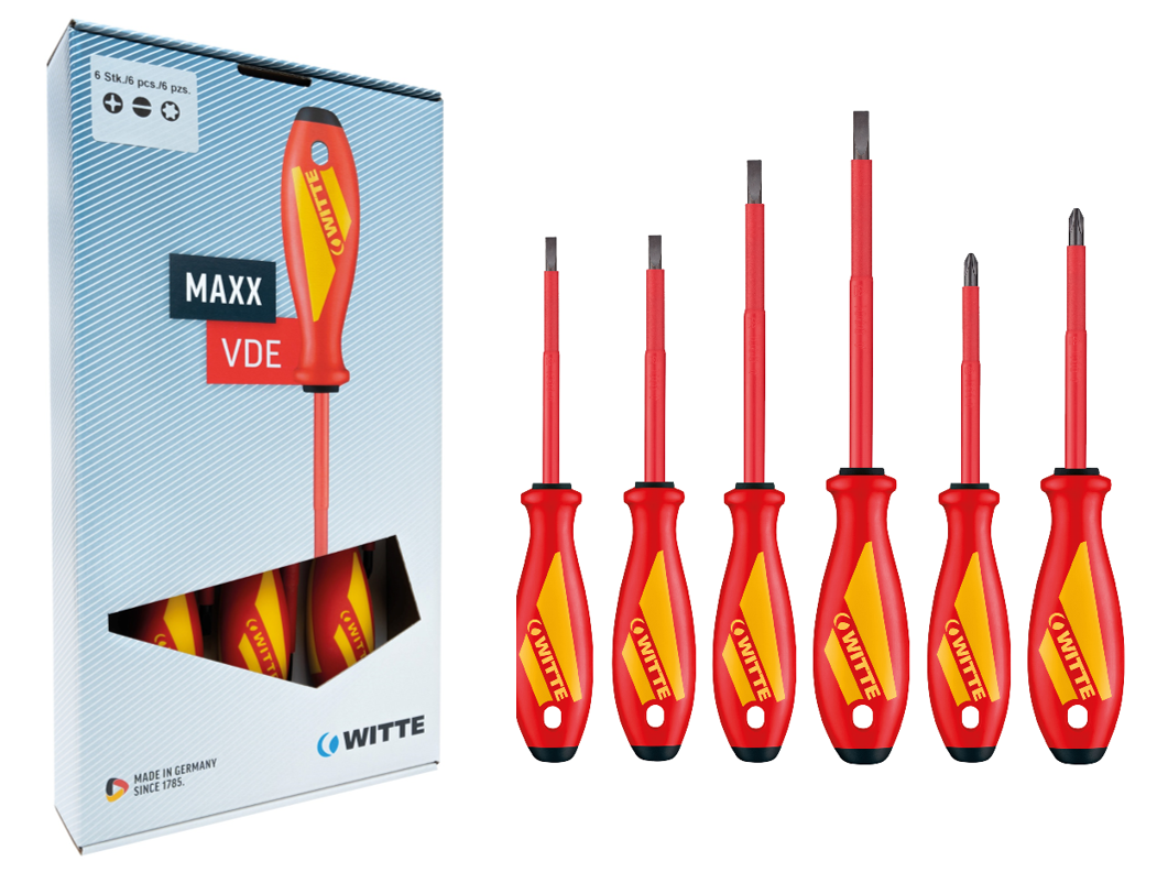 WITTE MAXX VDE Insulated Screwdriver Set, 6-Piece