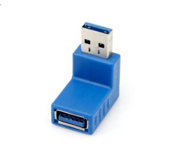 2PCS New 90 Degree Elbow USB3.0 Adapter Male To Female