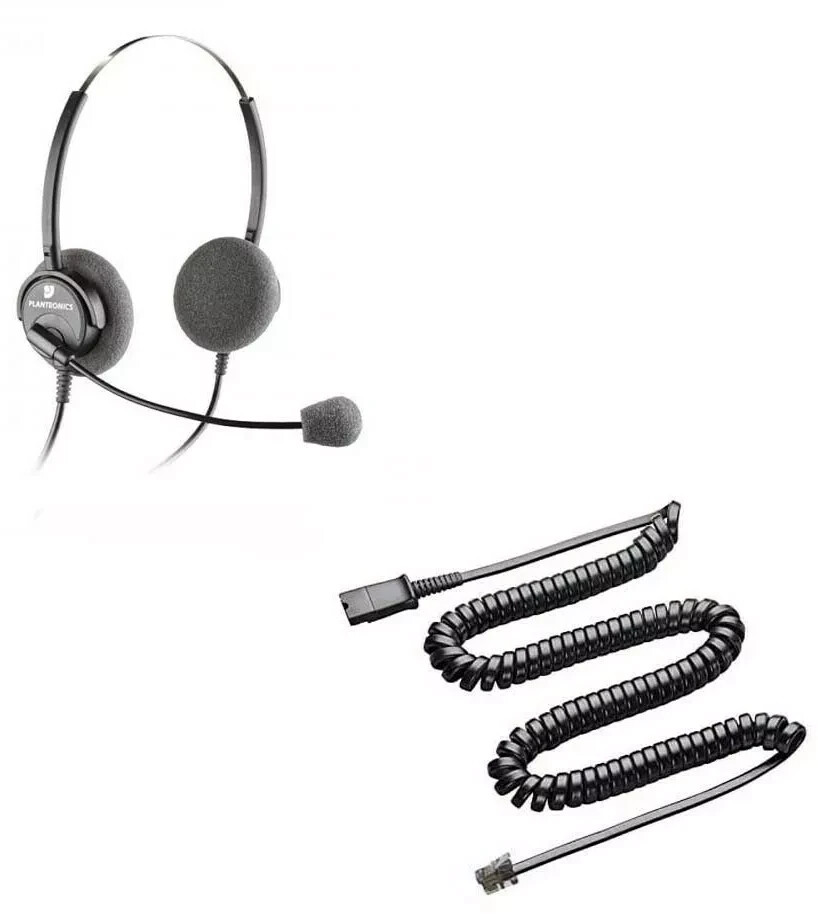 Plantronics P61-U10P Supra Binaural Polaris Voice Tube for Desk Phones, NEW
