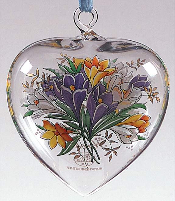 Hutschenreuther Annual Crystal Spring Heart 2001 Spring Heart - Boxed 10151258