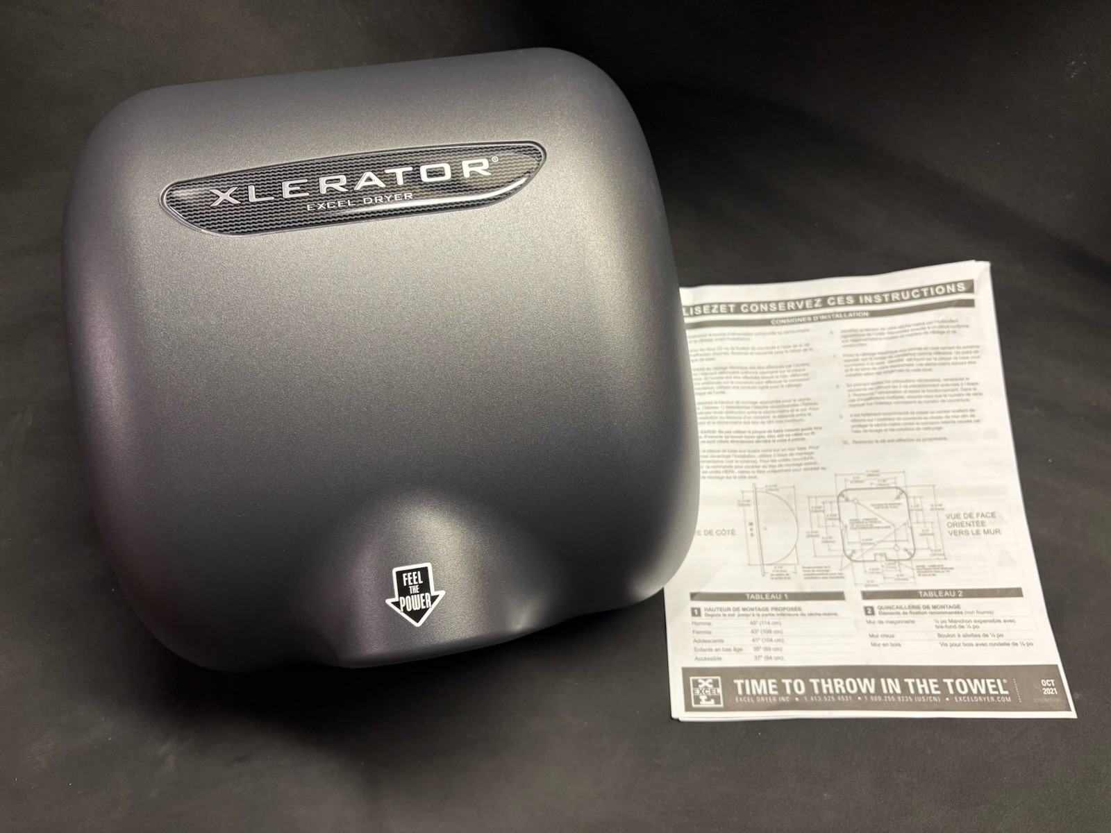 XLERATOR XL-GR Auto Hand Dryer Graphite 208/277 Volt NEW