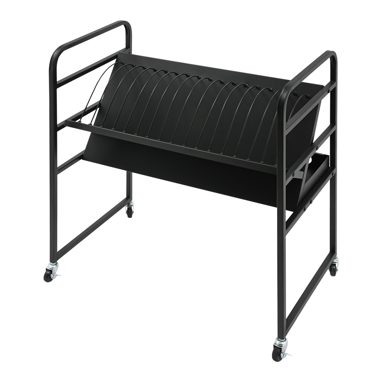 16-Position Laptop and Tablet Open Charging Station, Mobile Storage Cart, Tablet