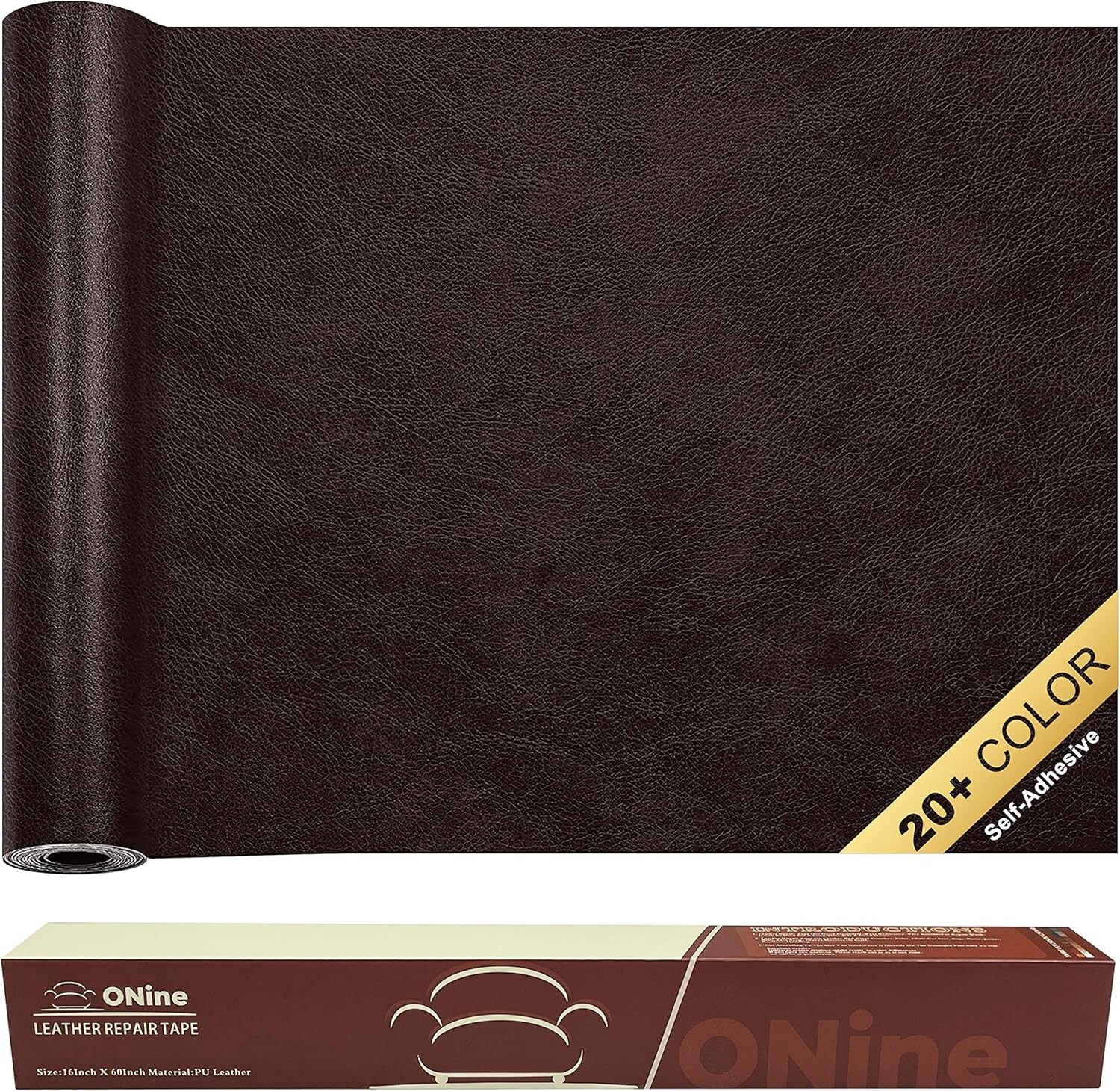 Leather Repair Patch 16x60 Inch Self-Adhesive Waterproof Fix for Sofas
