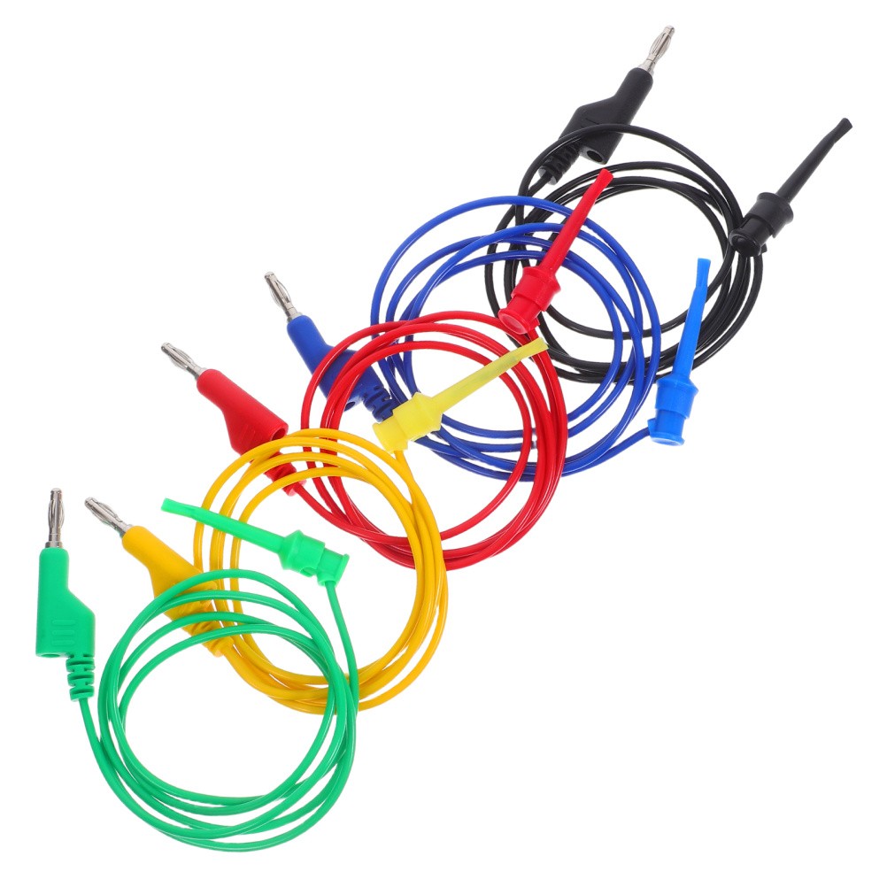 5 Pcs Electronics Test Leads Flexible Cables Multimeter Probe Wires