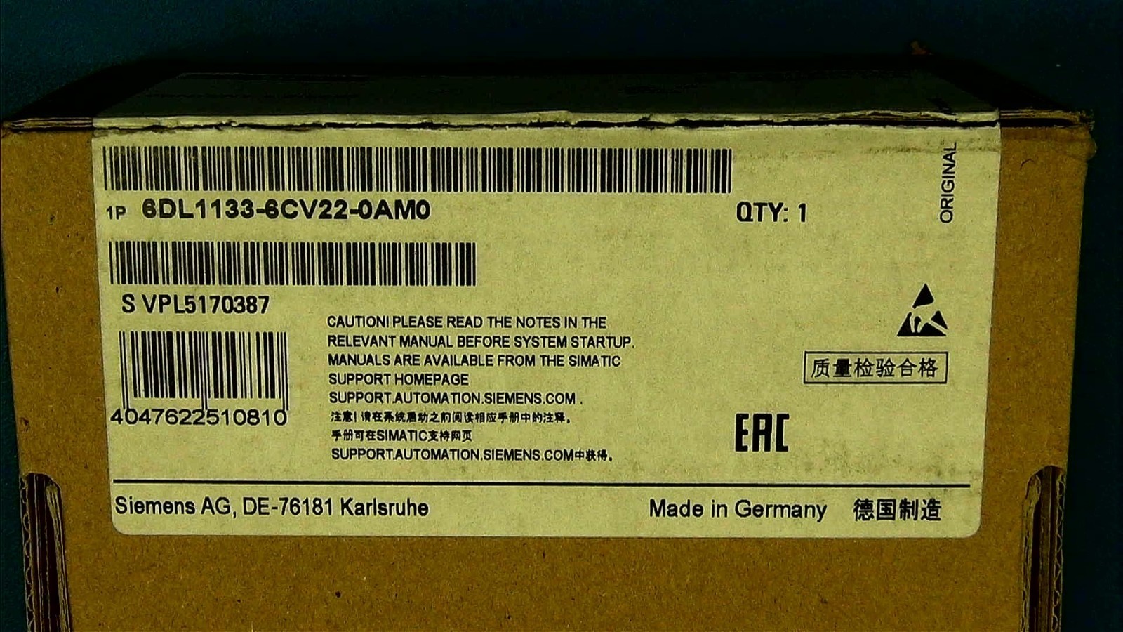 Siemens 6DL1133-6CV22-0AM0 SIMATIC ET 200SP HA 5 TM Terminal Module Covers