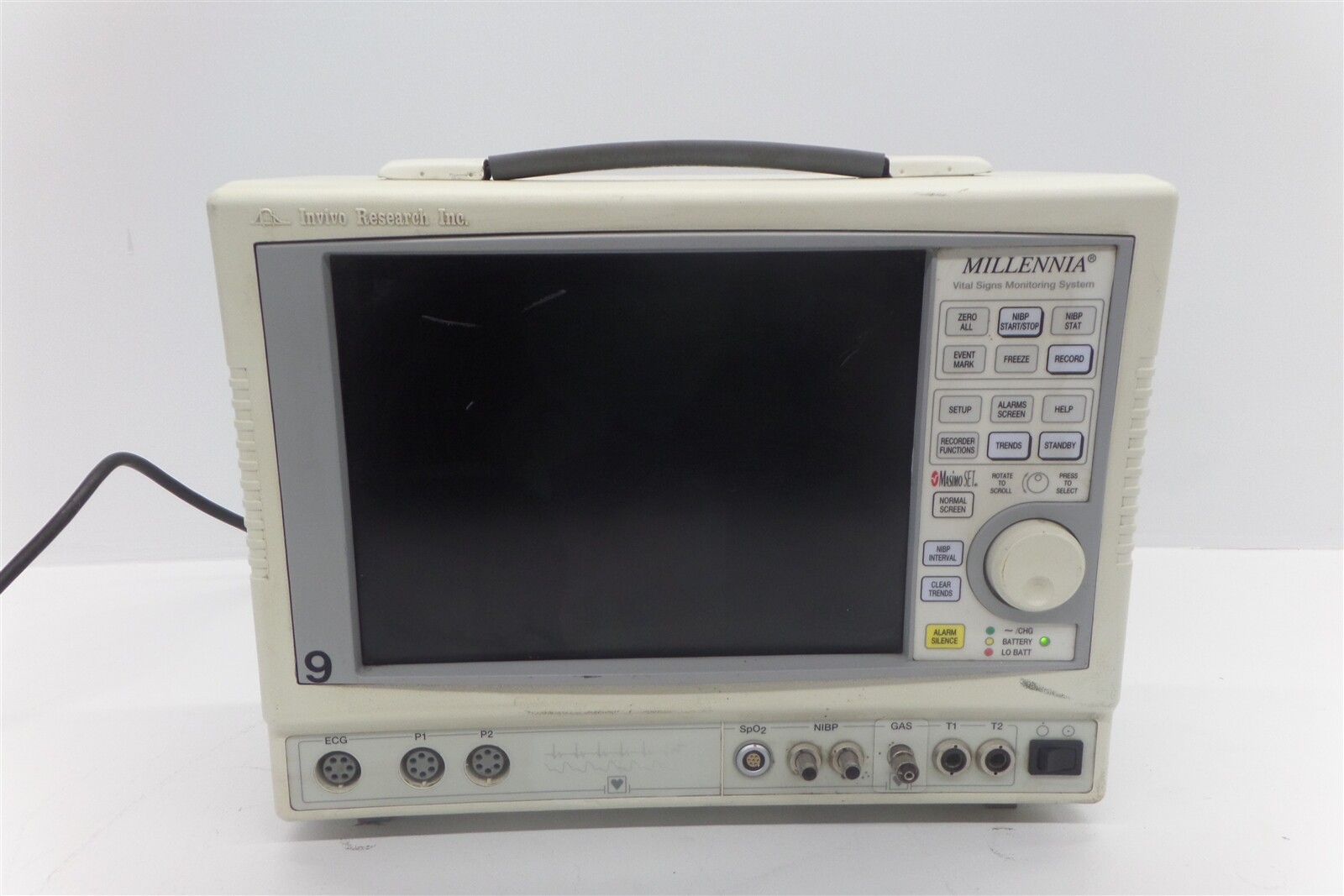 Invivo Millennia 3500A CT-P Vital Signs Monitoring System - Broken Screen