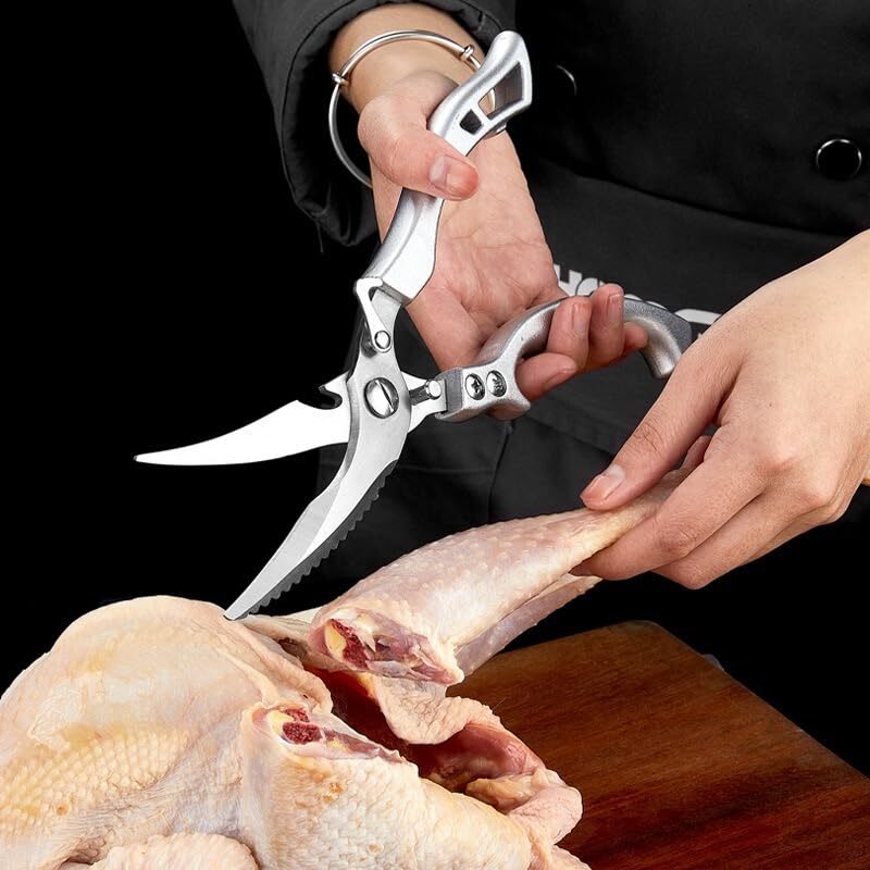 Heavy Duty Stainless Steel Bone-Cut Scissors Multipurpose Kitchen Scissors Pr...