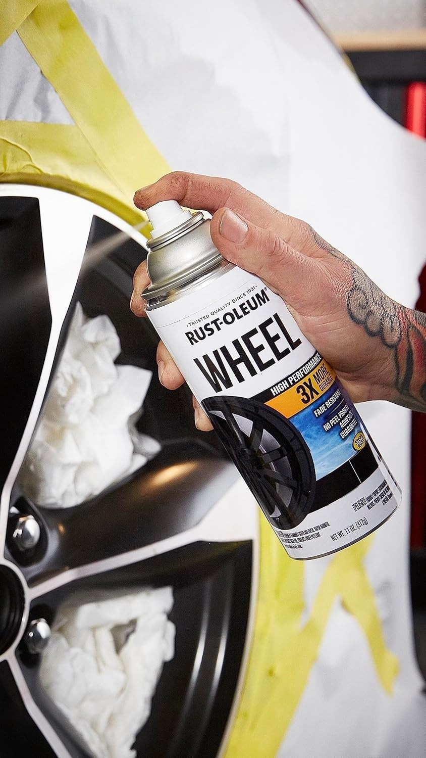 368076 High Performance Wheel Spray Paint, 11 Oz, Gloss Black