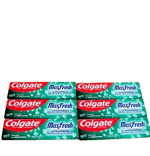 6 Colgate Maxfresh Ultrafreeze clean mint with breath strips 6.3oz toothpaste