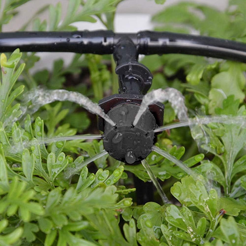 100Pcs Drip Irrigation Emitters,Adjustable Irrigation Drippers Sprinklers,1/4...