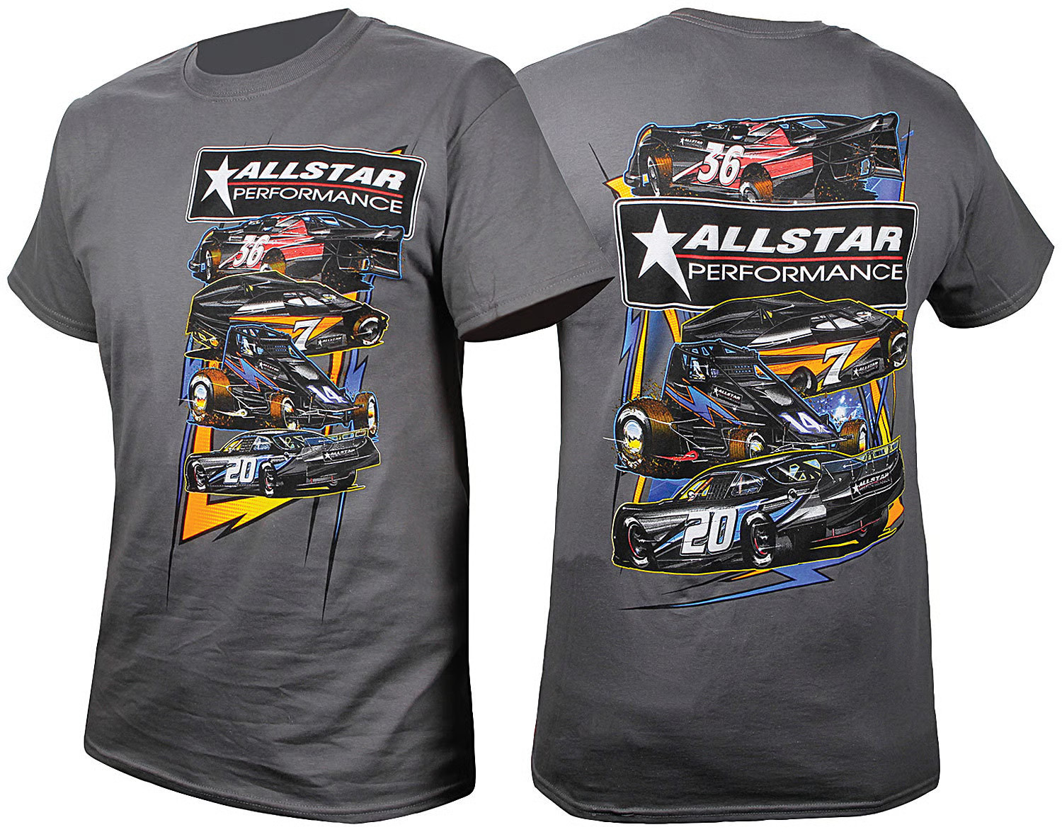 Allstar Performance ALL99901XXXL T-Shirt Dark Gray Circle Track XXX-Large