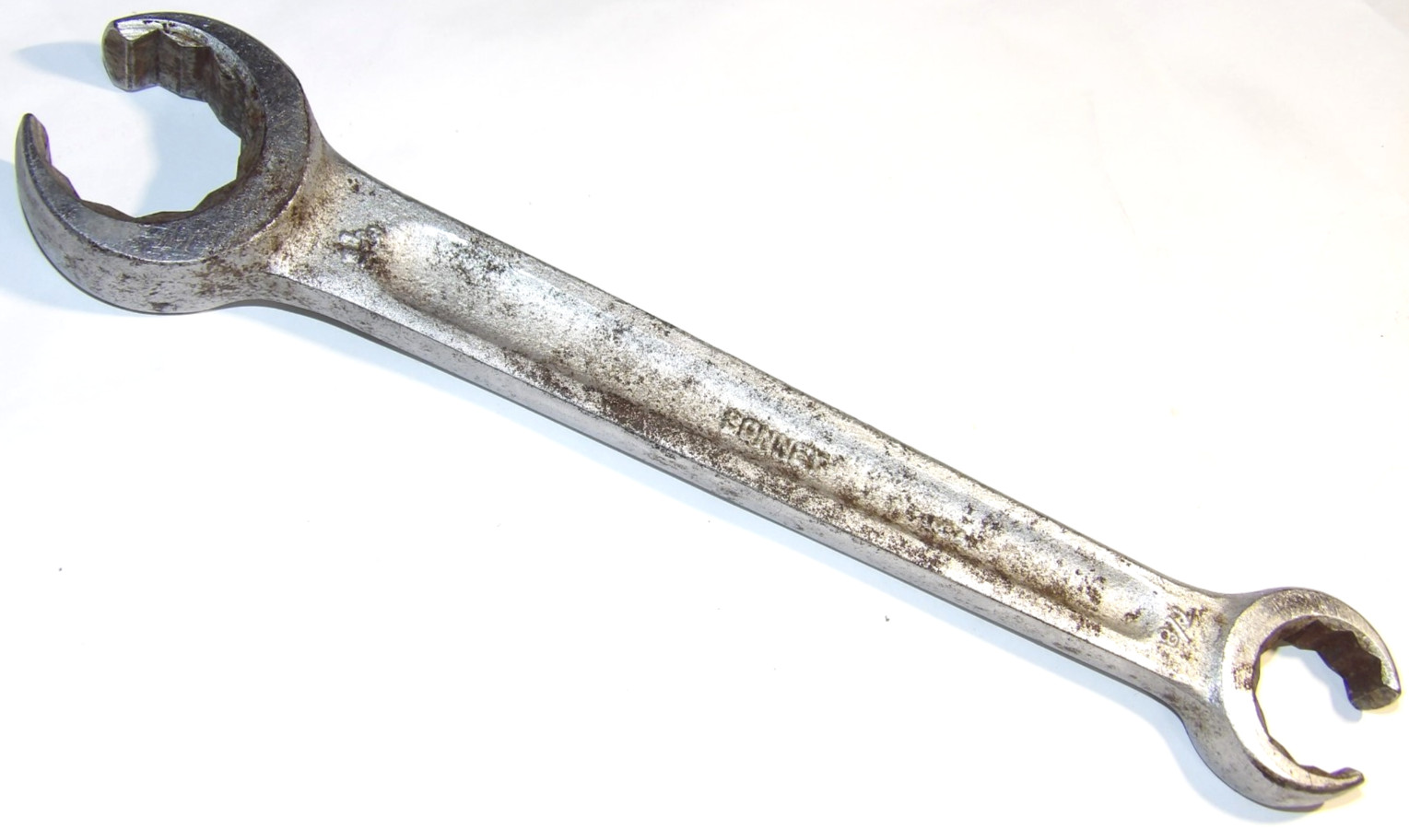 VINTAGE BONNEY FLARE NUT WRENCH! DOUBLE ENDED! 7/8” & 1-1/8”! RF55! MADE IN USA!