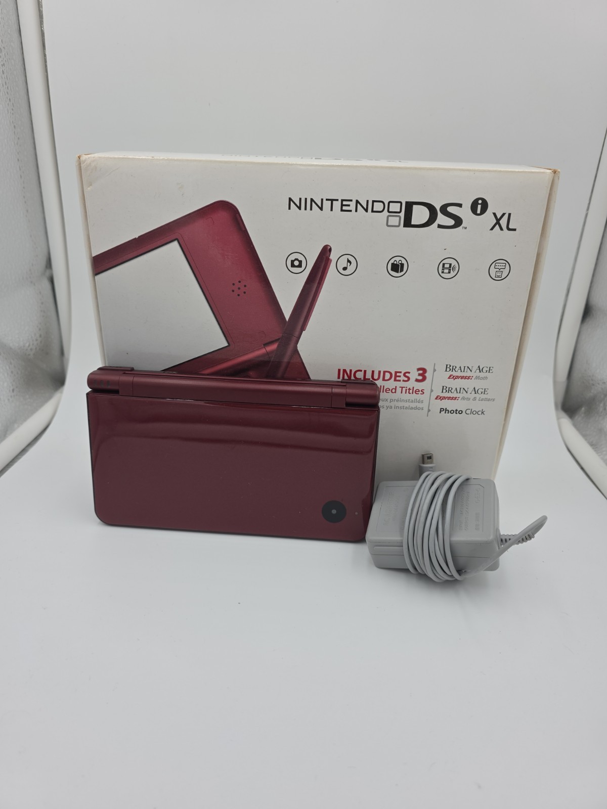 Nintendo DSi XL Burgundy With  Manual!