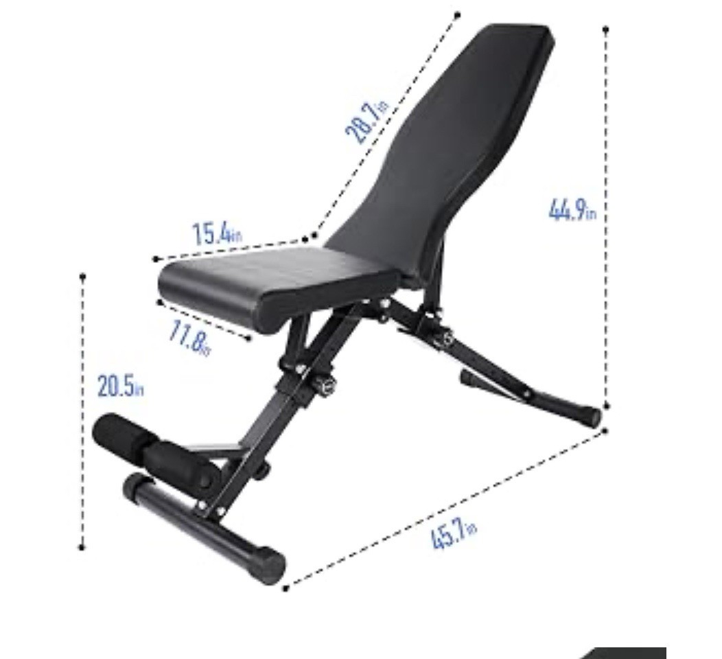 Anconats Weight Bench, Adjustable, Foldable