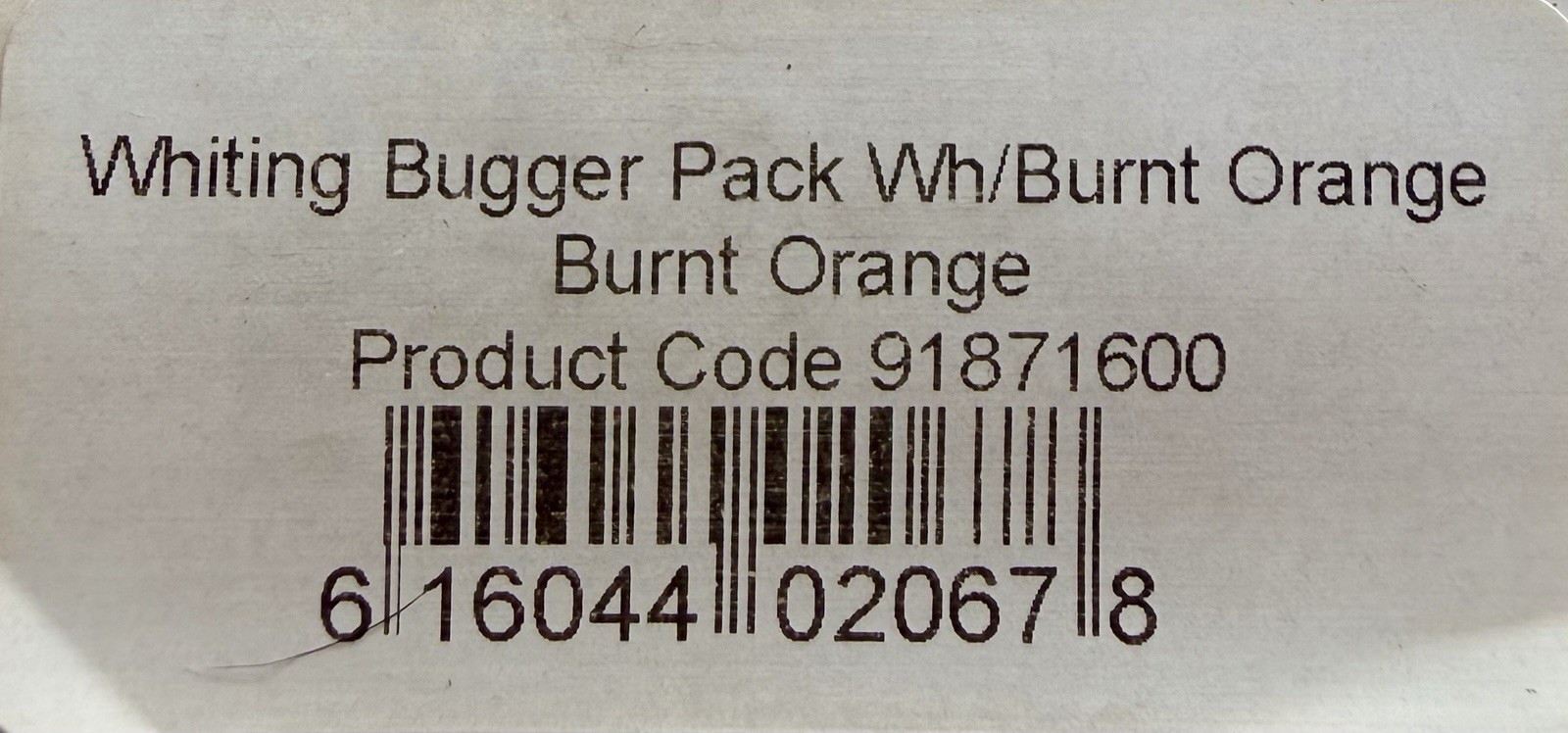 Whiting Farms Bugger Pack White Burnt Orange 345-SH-E-L