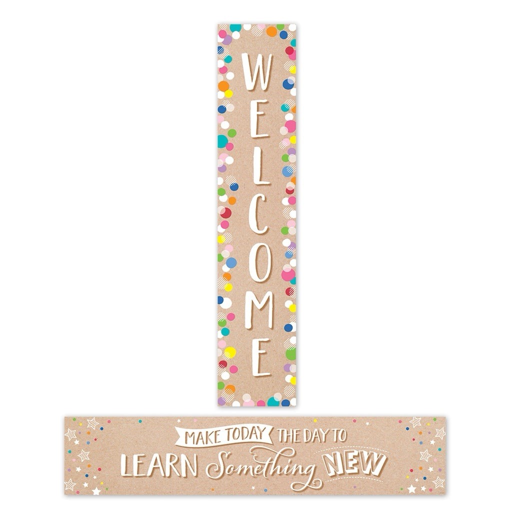 Creative Teaching Press Kraft Pop Welcome Banners New Classroom Homeschool Kit