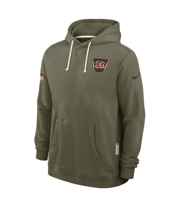 Cincinnati Bengals Nike 2025 Salute Service Sideline Dri-Fit Hoodie Adult XL NWT