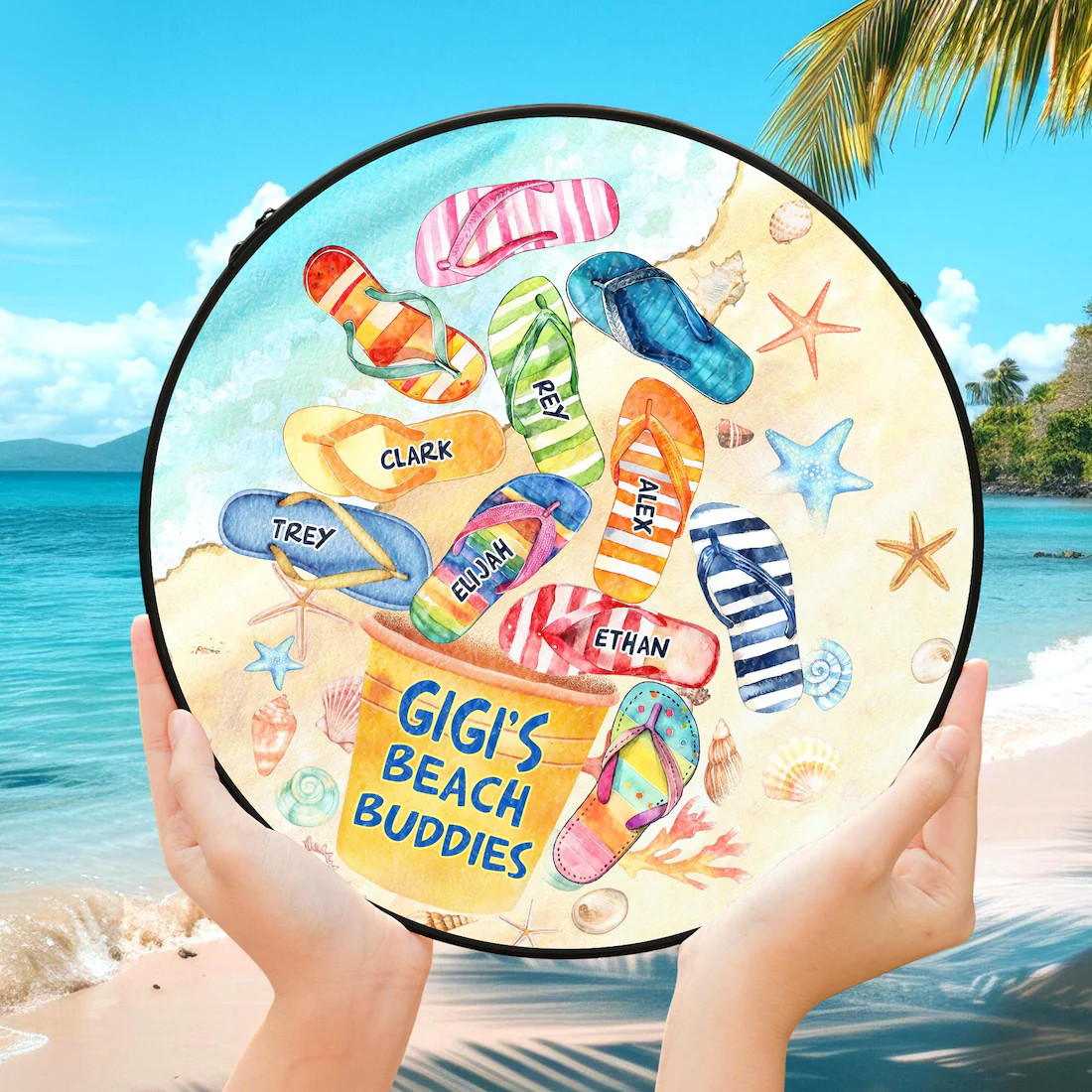 Beach Stained Glass Suncatcher: Grandma's Beach Buddies Gift