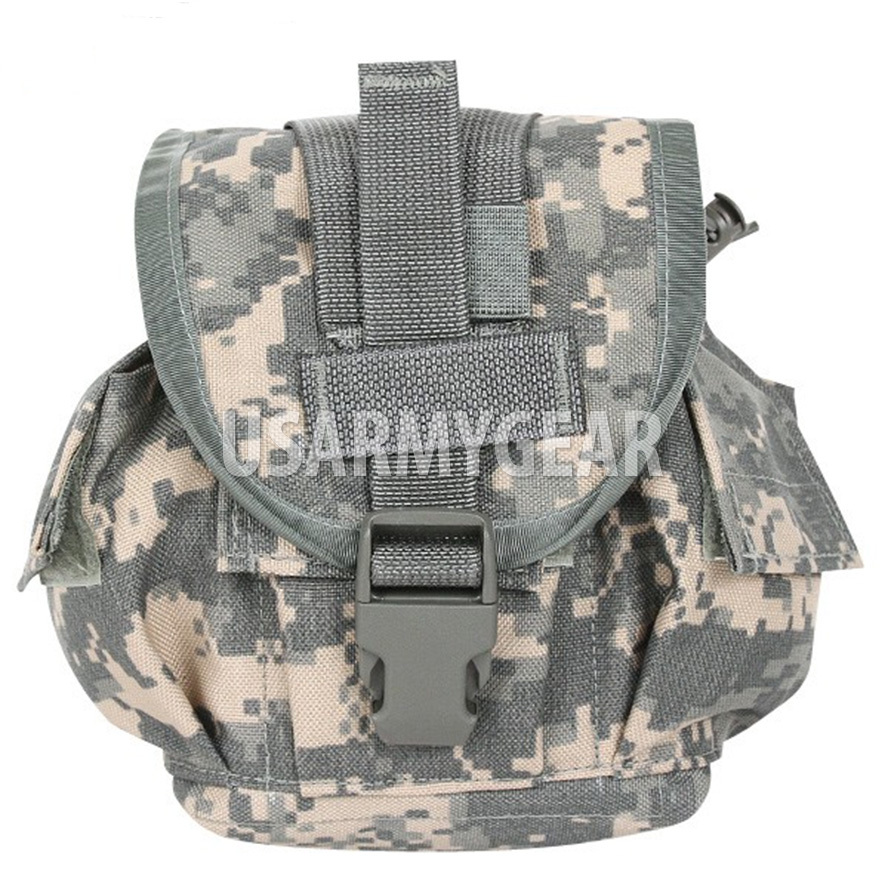 Lot of 2 Molle II Army Canteen Cover Set Utility Pouch ACU Digital Camo USGI VGC