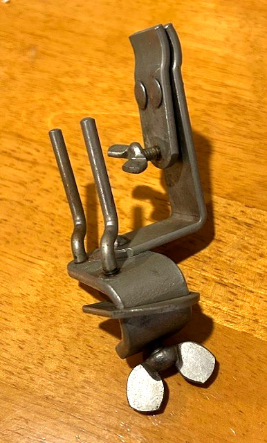 Vintage Wood Block Cowbell Bass Drum Clamp on Ludwig or  Leedy or Walberg Auge?