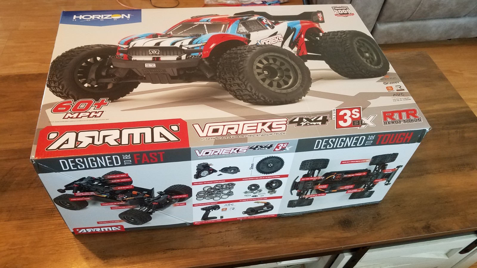 Arrma ARA4305V3T3 Vorteks 4×4 3s Blx 1:10 Scale Stadium Truck RTR Brand New