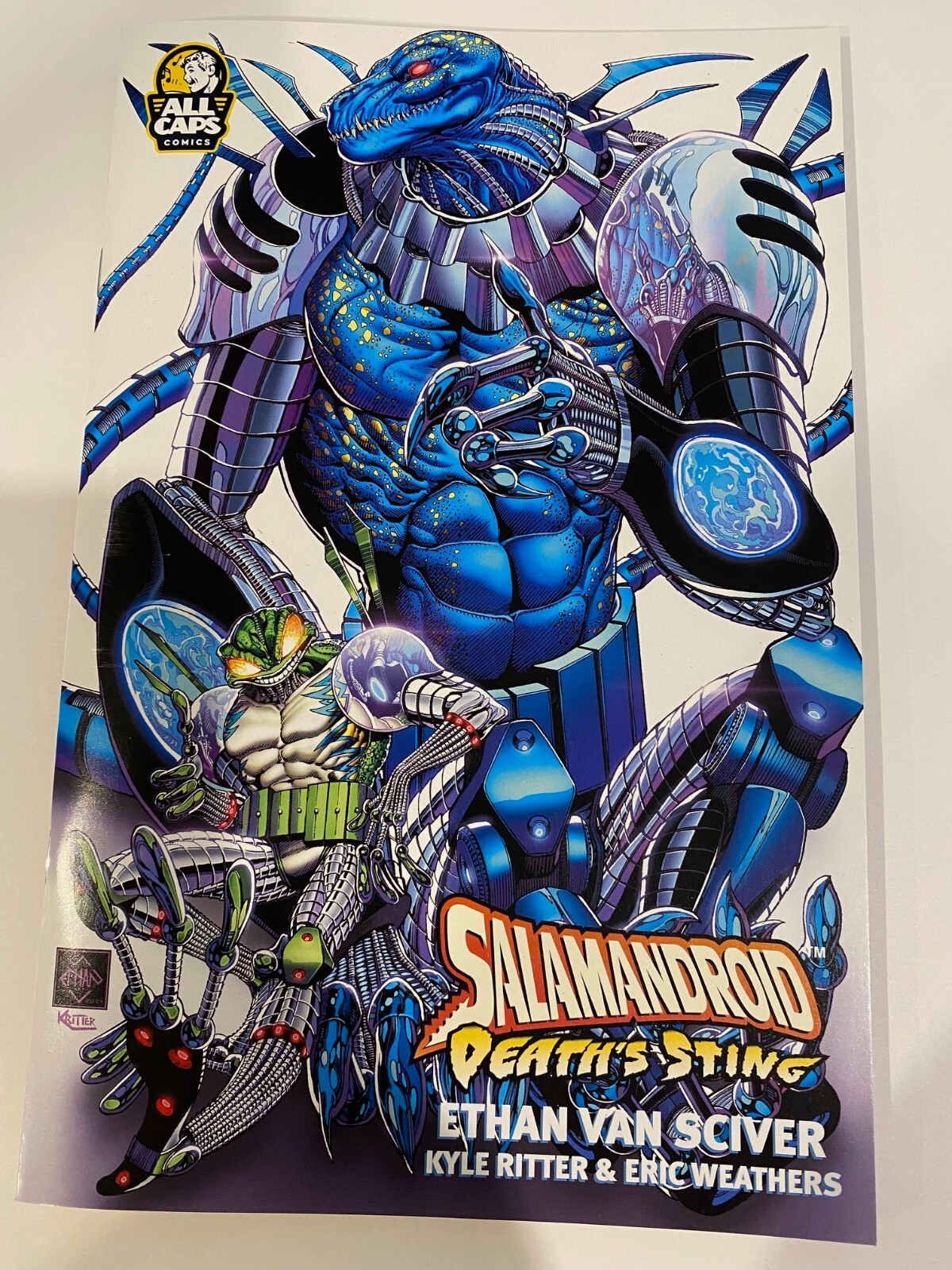 SALAMANDROID "Death's Sting #1 - Pals Edition" Book  SIGNED!! By EVS