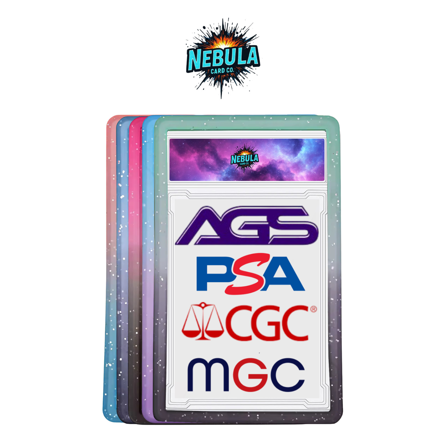 Graded Card Slab Bumper Rigid TPU. PSA, CGC, MGC, AGS Slabs. Nebula Card Co.