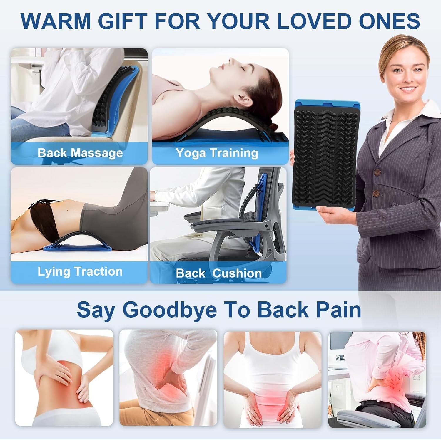 Adjustable Back Massager - Effective Relief for Sciatica and Lower Back Pain