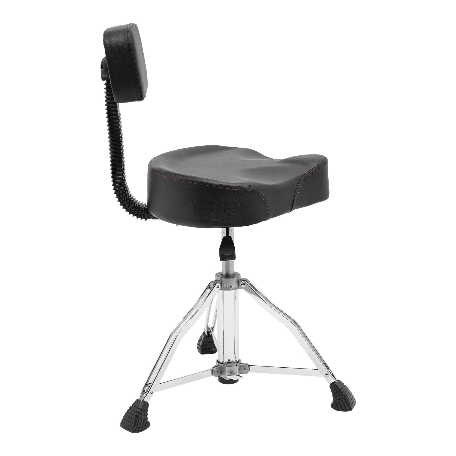 Drum Stool with Backrest Height Adjustable Drum Stool Pneumatic Drum Chair Black
