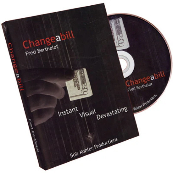 CHANGE A BILL DVD & PROP - FRED BERTHELOT - EASY TO DO MAGIC TRICK