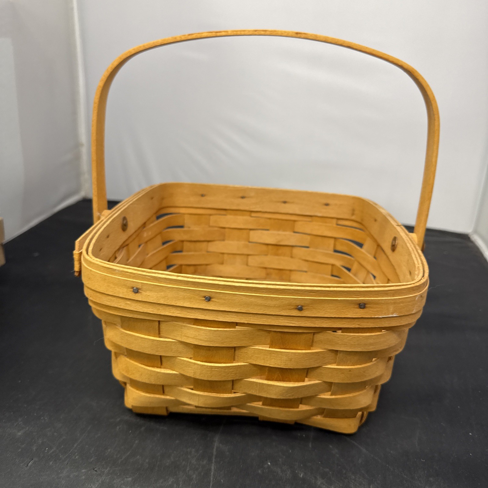 longaberger square basket with handle 2000