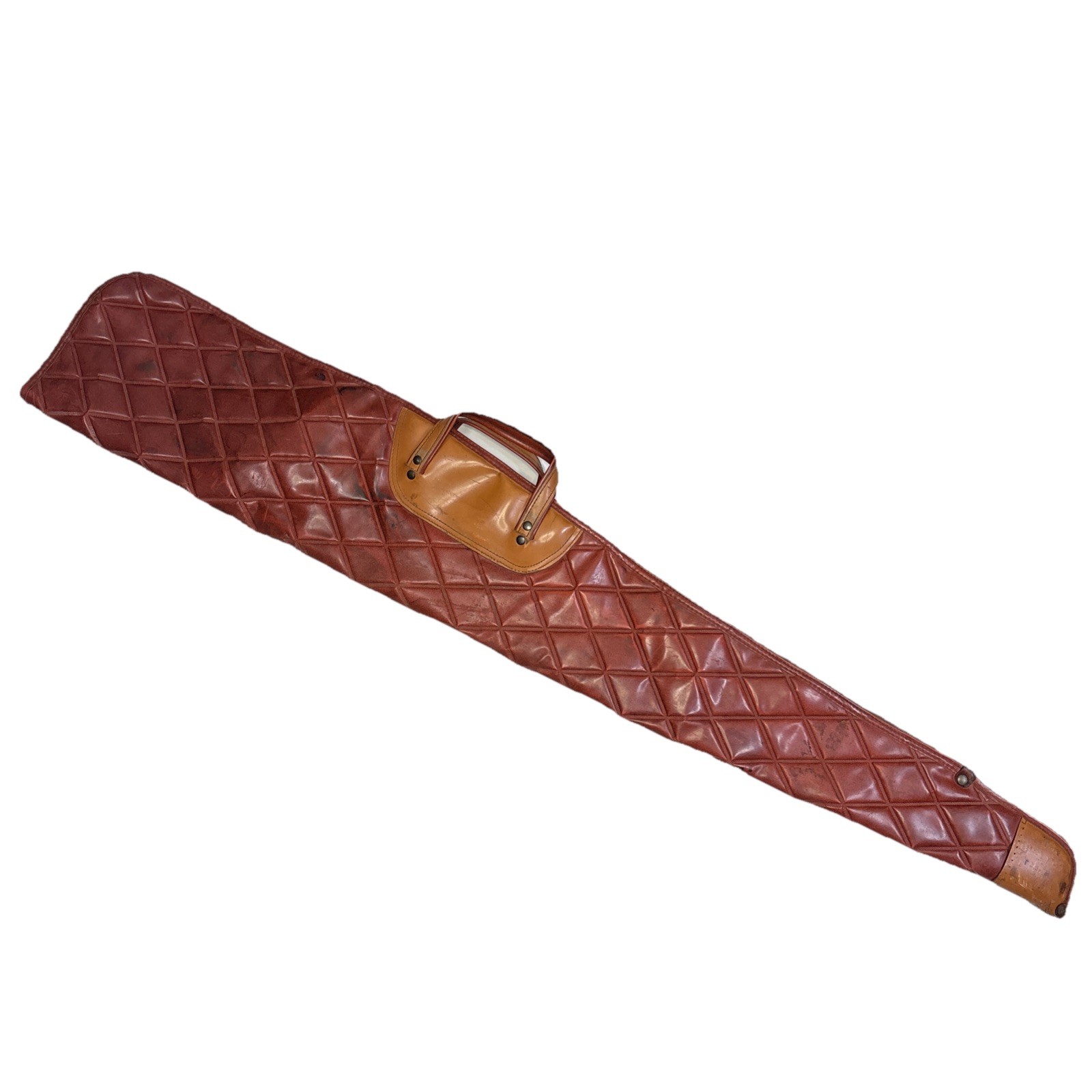 Vintage Quick Draw Gun Cover Faux Leather Quilted Vinyl Padded Rifle Case
