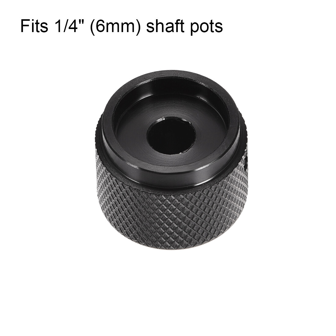2pcs Volume Control Knobs Amplifier Guitar Potentiometer Finish Black Aluminum