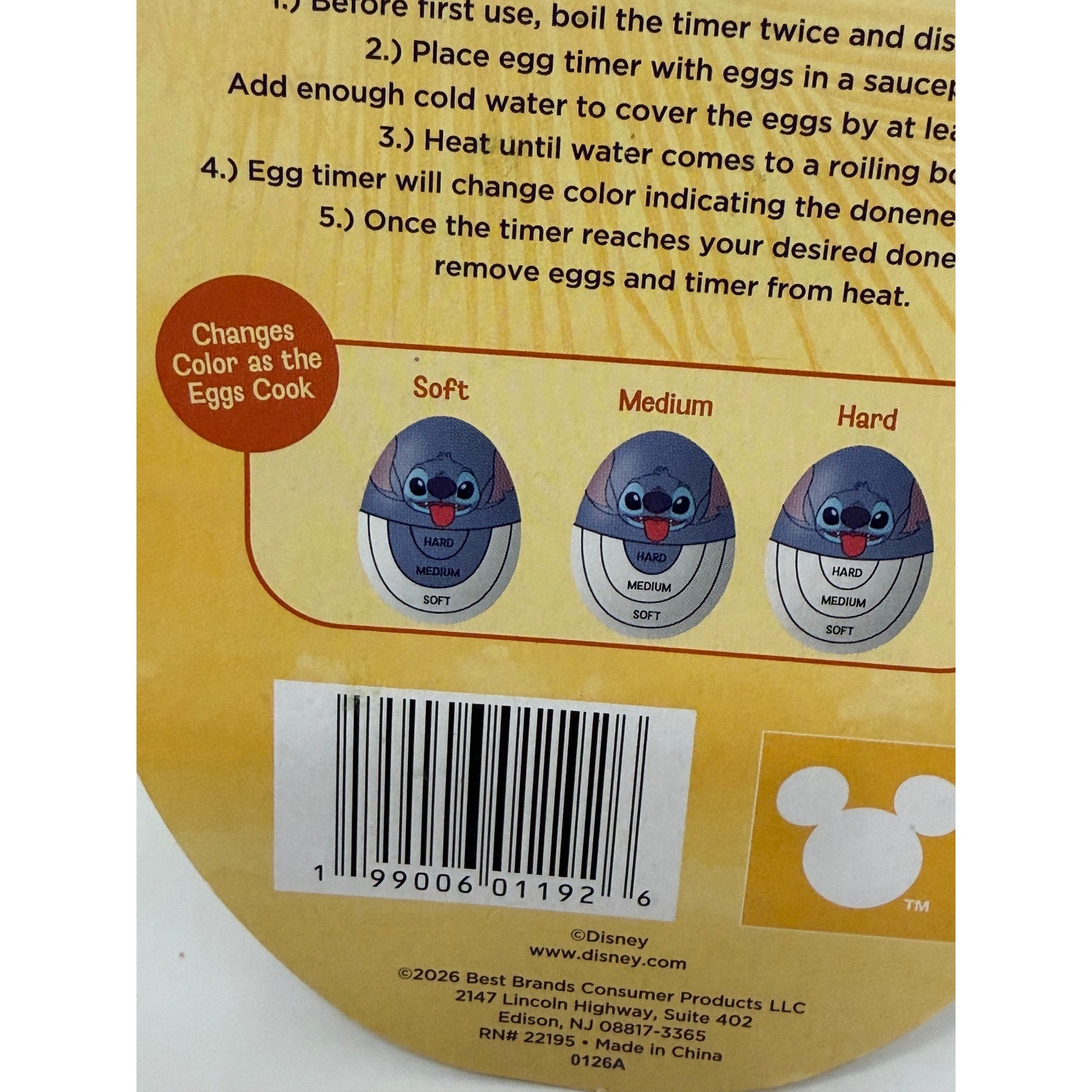 Disney Lilo & Stitch Egg Timer Color Changing Kitchen Gadget Blue New