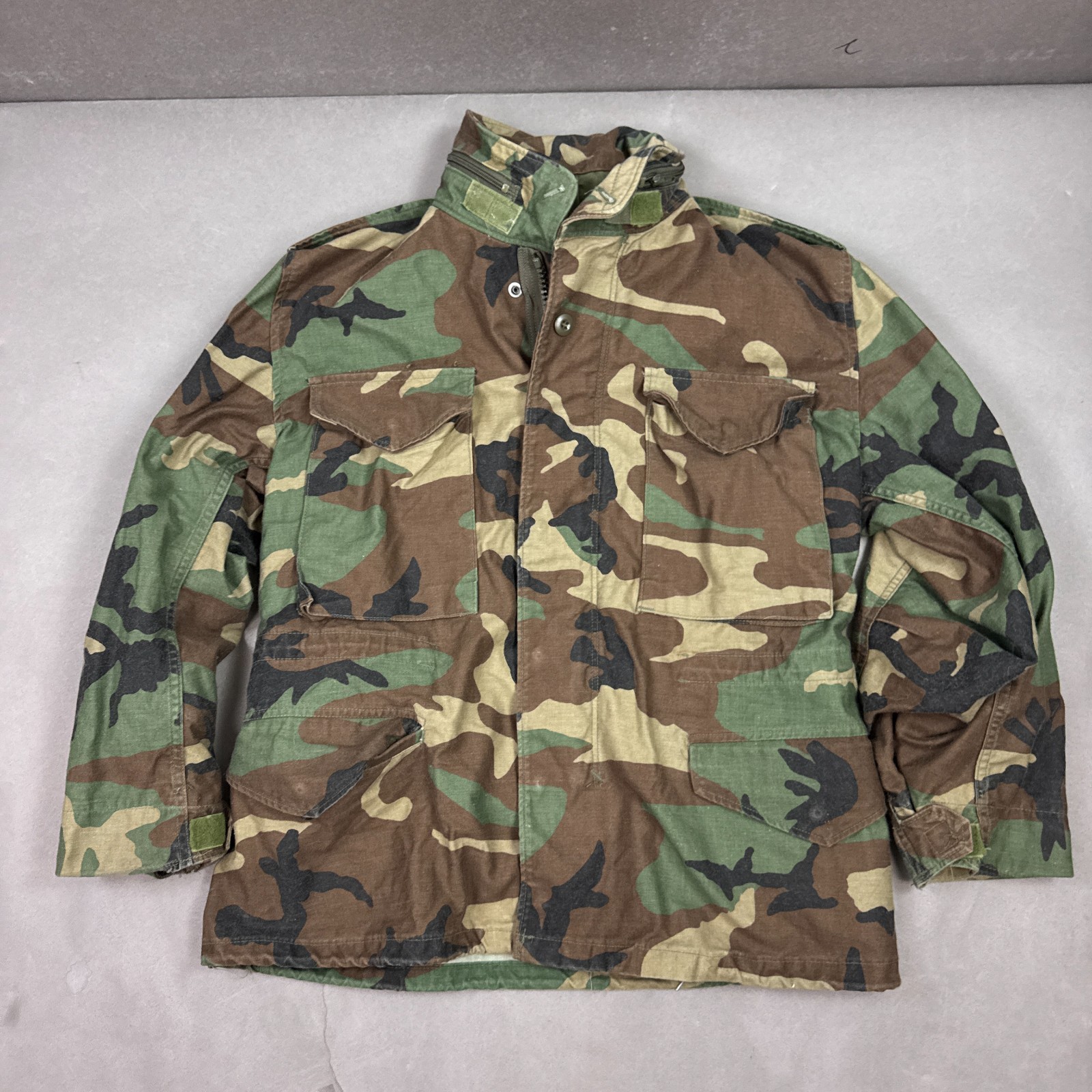 US Military Field Coat Mens Small Woodland Camo Cold Weather Army XShort Street