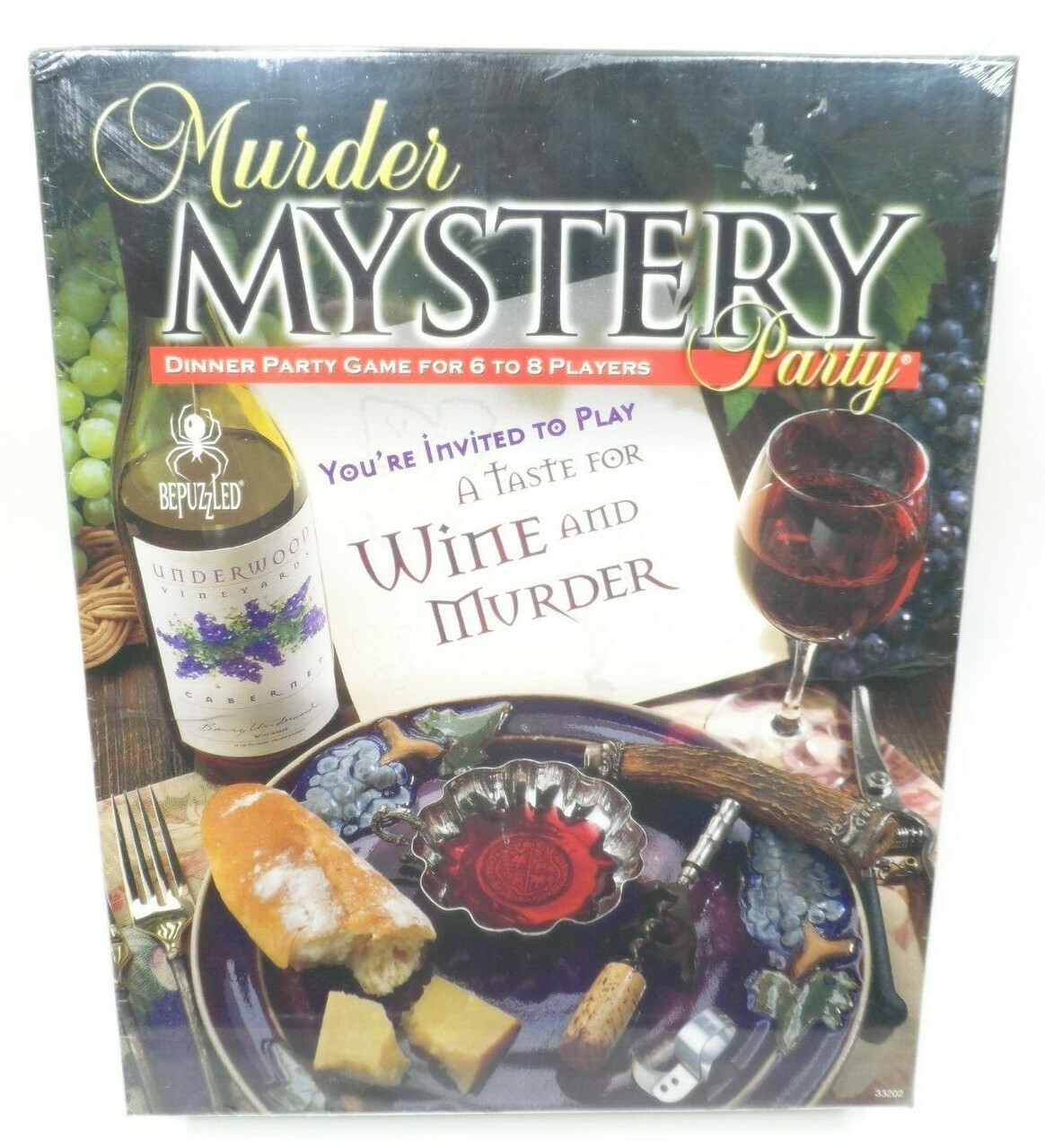 Murder Mystery Party A Taste for Wine and Murder Adult Dinner Party Game NIB