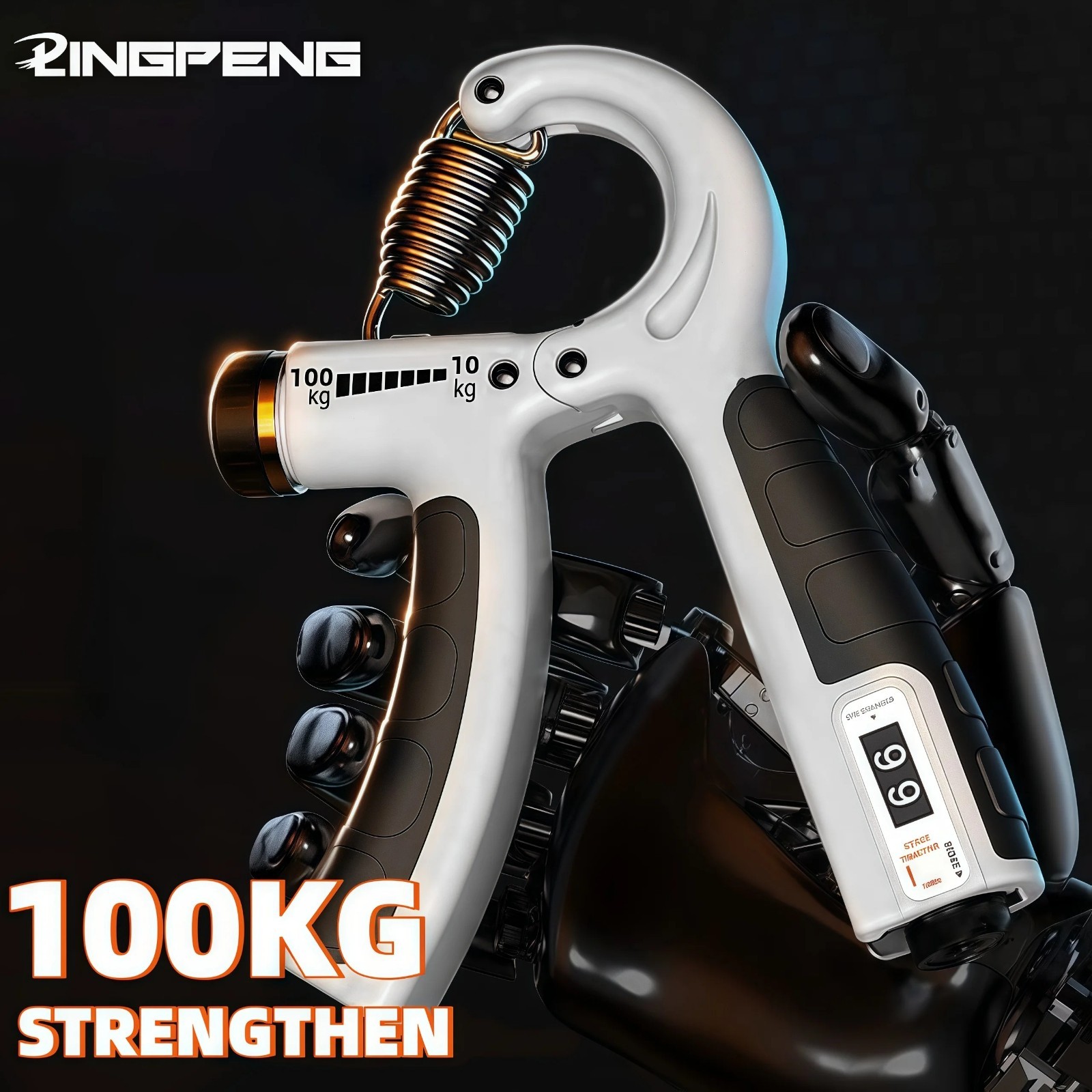 Hand Grip Strengthener Adjustable Resistance Forearm Trainer Exercise Tool