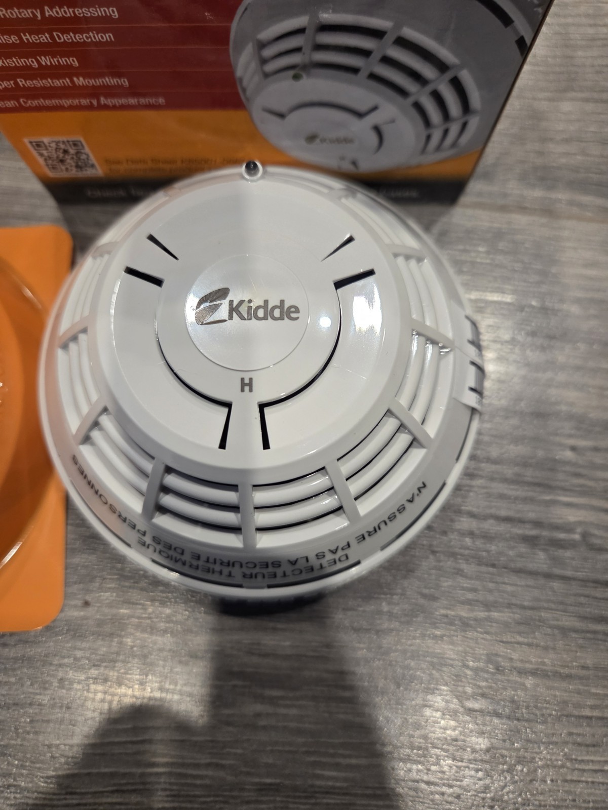 Kidde KIR-HD Addressable Intelligent Fixed-Temperature Heat Detector - White
