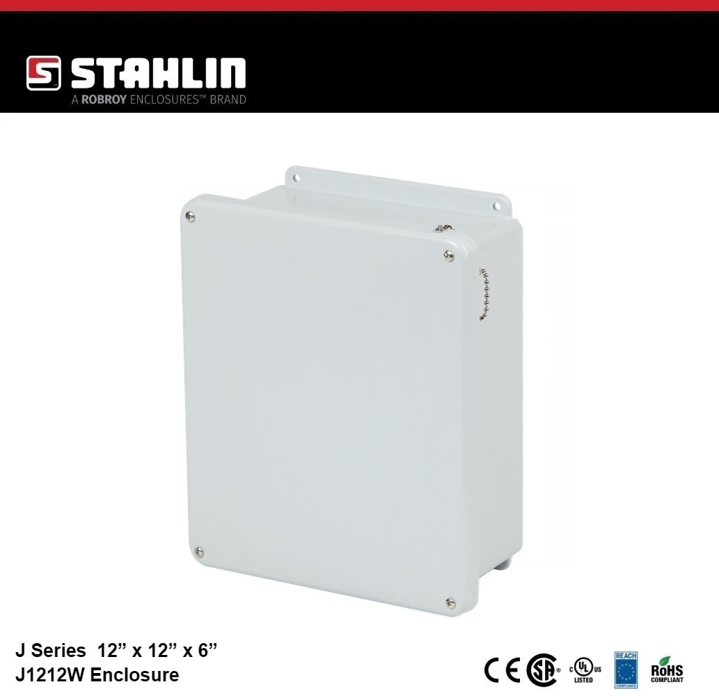 Stahlin J1212W Electrical Control Panel Enclosure Box 12x12x6 Fiberglass