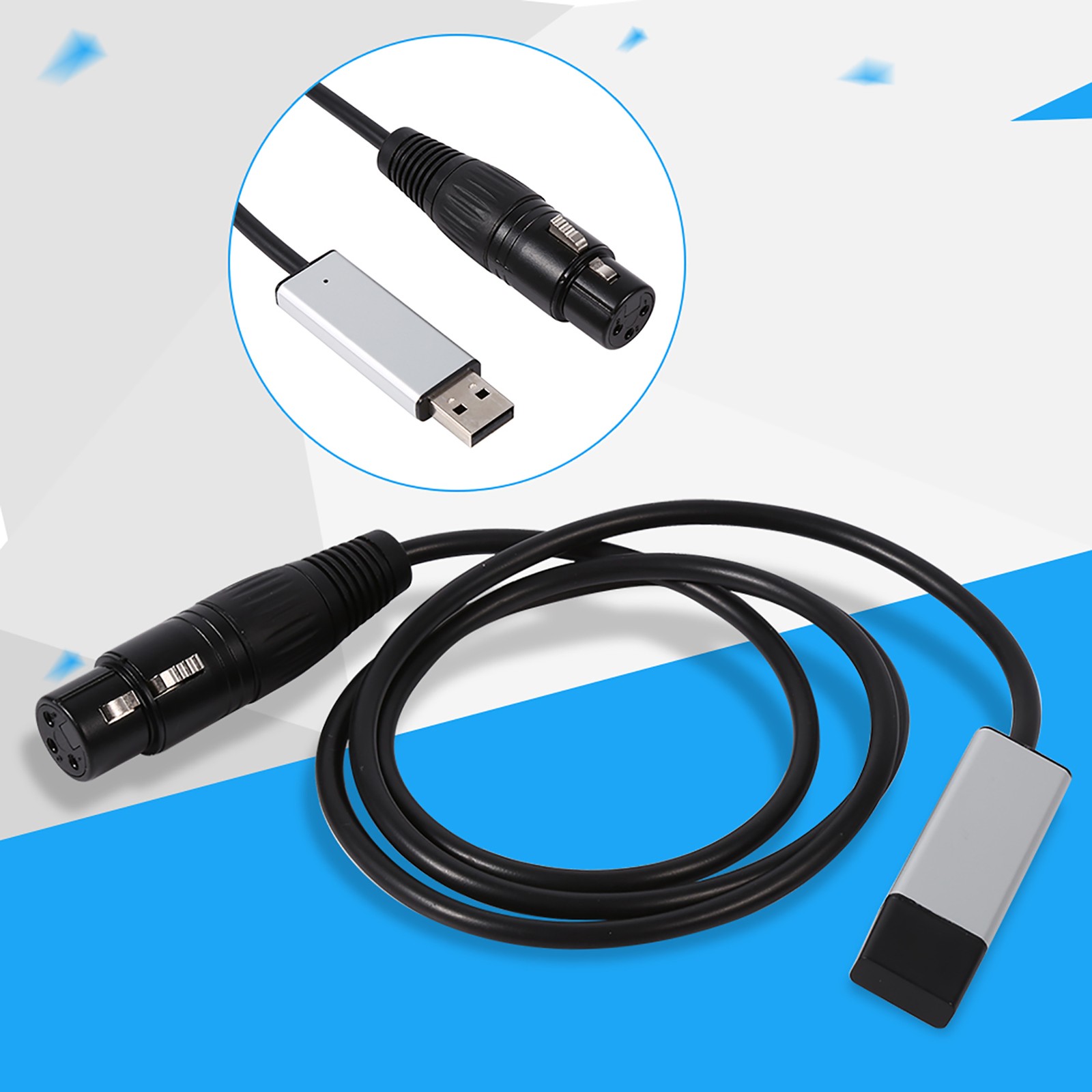 Mini USB To DMX Interface Adapter Controller DMX512 Computer Stage Lighting