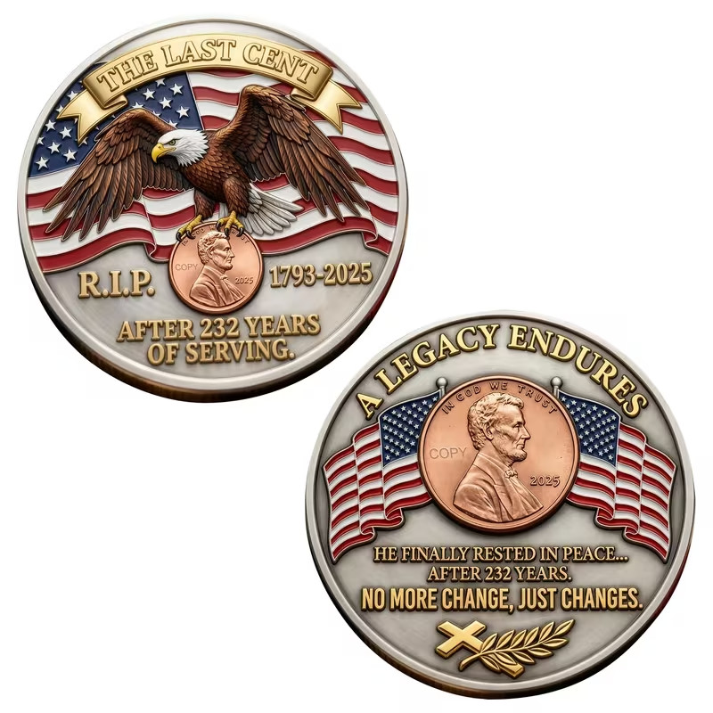 Penny Final Monument 1909-2025 Challenge Coins Collectible Historical   1pcs