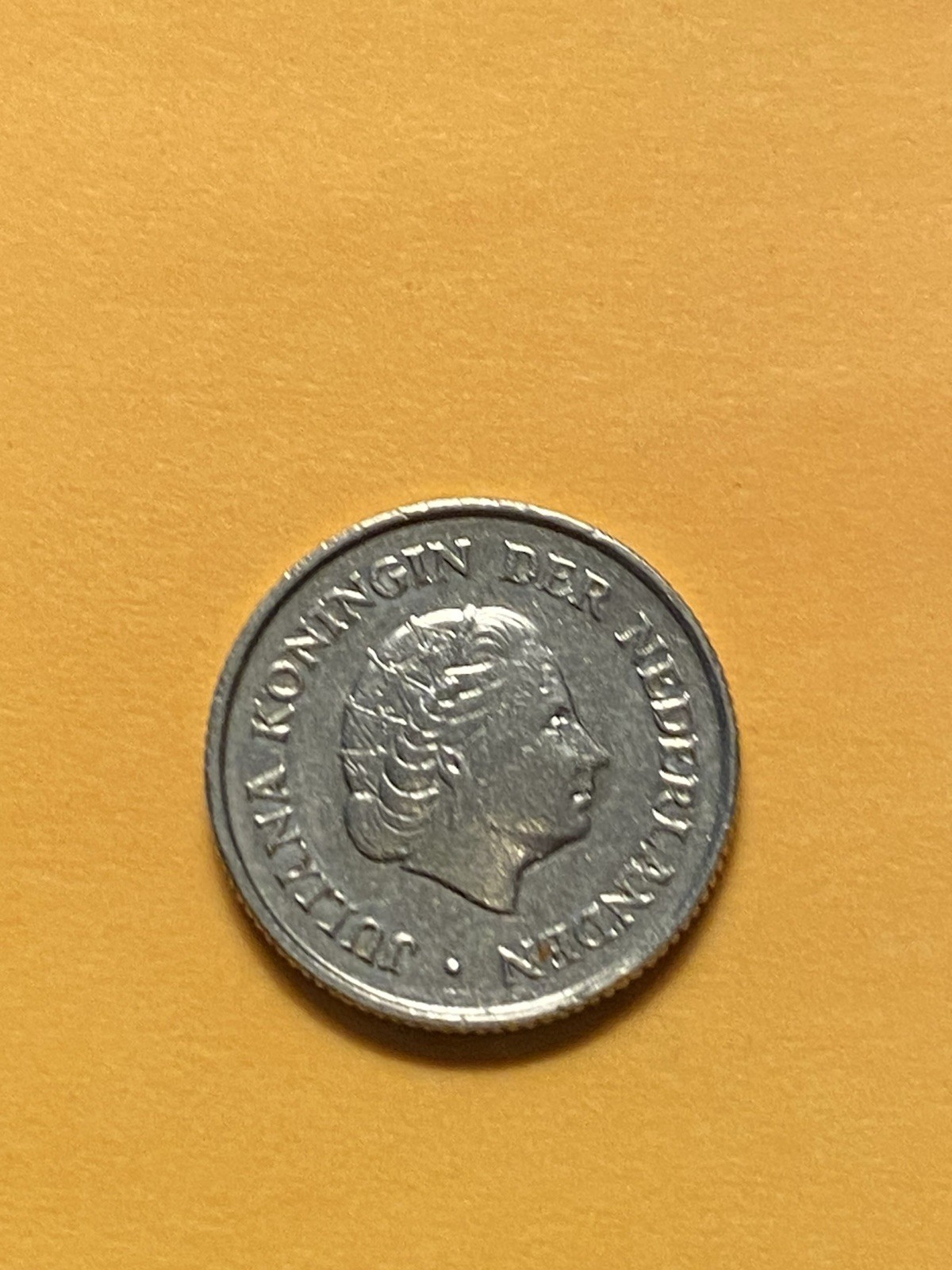 1973 Netherlands  25 Cent Coin Circulated with Queen Juliana Koningin