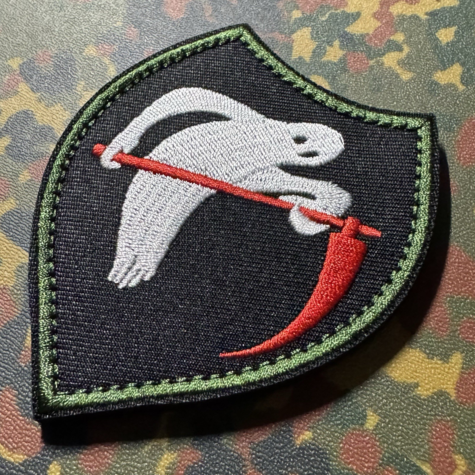 US ARMY WWII GHOST ARMY Embroidered Unit Patch Hook/Loop Back PSYOPS GRIM REAPER
