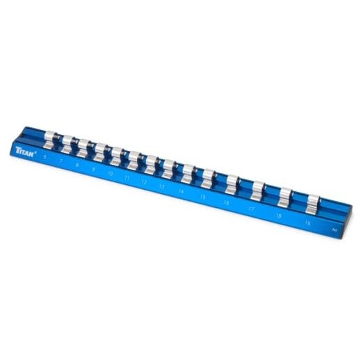 38098 Magnetic Aluminum Socket Organizer with Laser 3/8-Inch Drive Metric