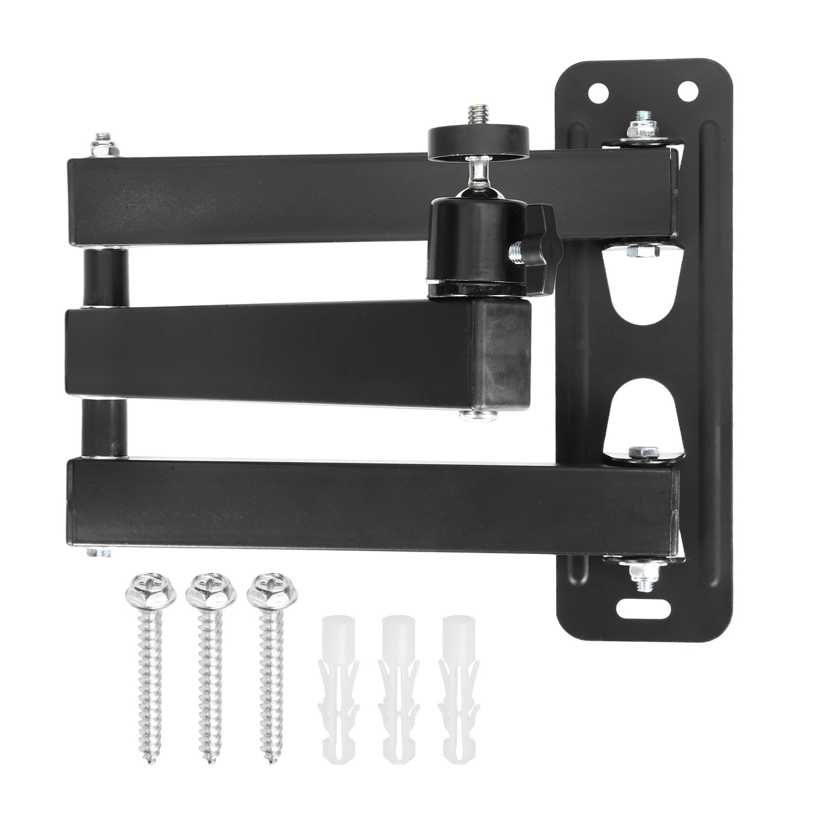 Foldable Projector Wall Mount, Arm Length 20+20cm for 1/4" Screw, Black