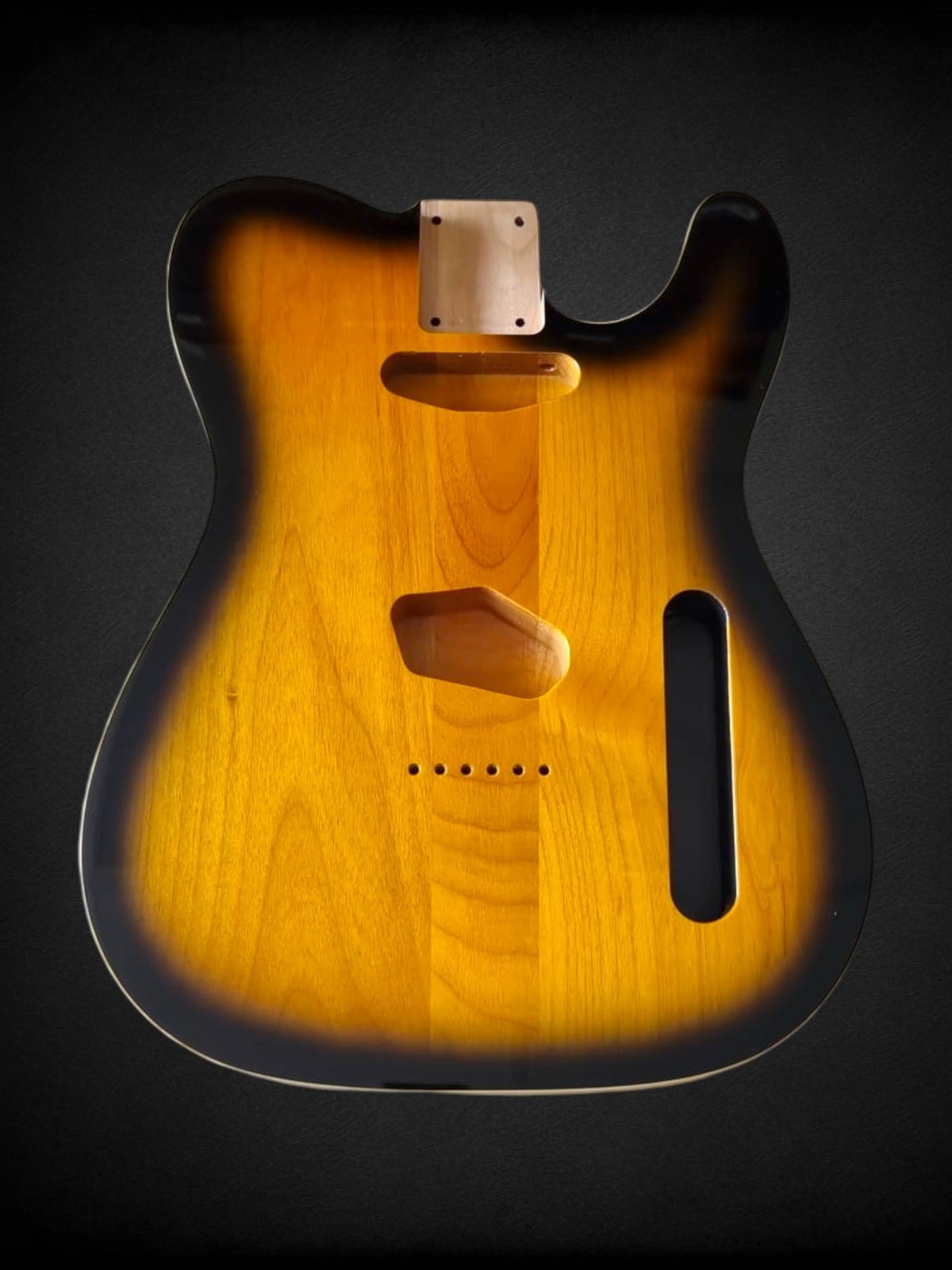 Telecaster Body Sunburst 2-tone, double binding, gloss varnish