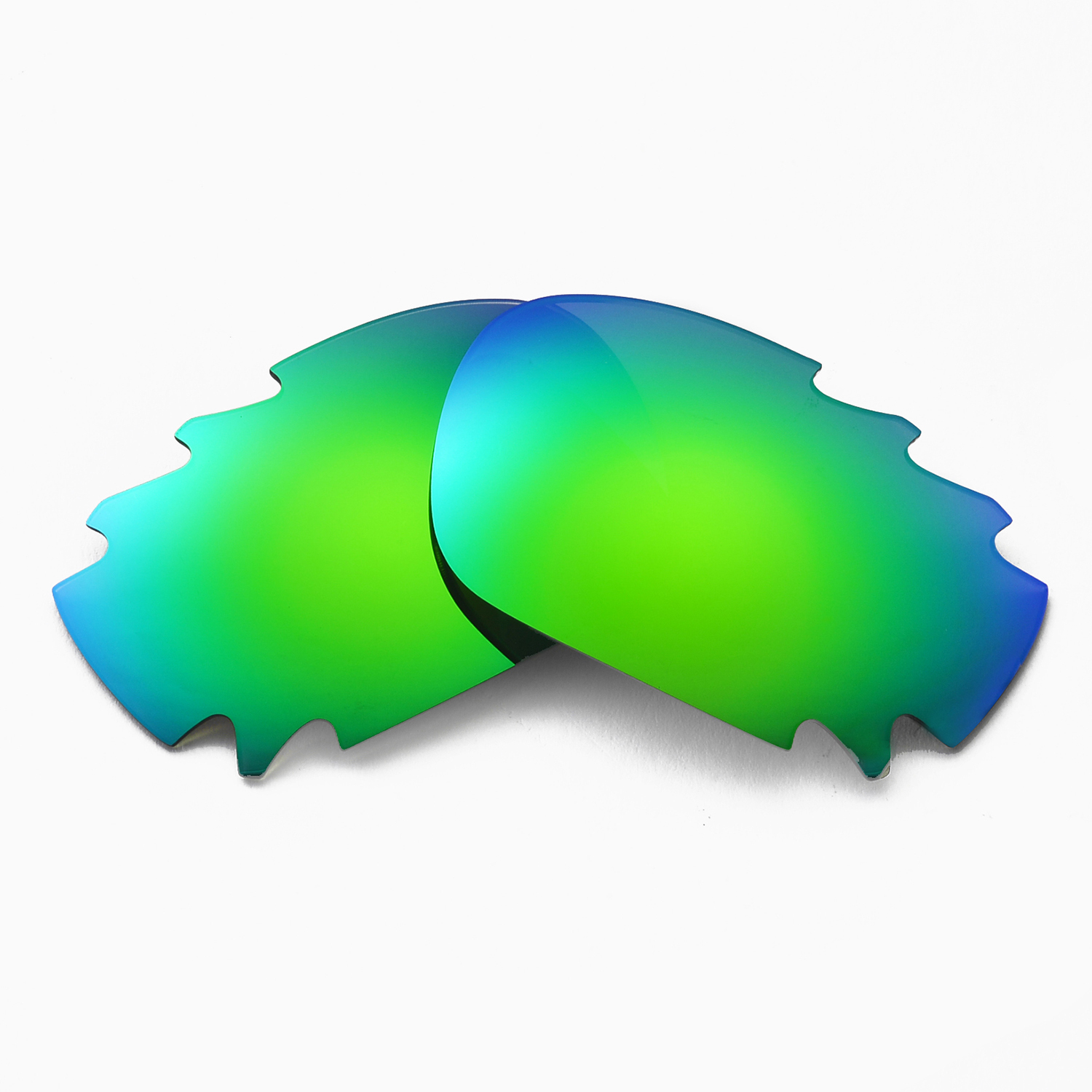 Walleva Emerald Vented Polarized Replacement Lenses For Oakley Racing Jacket